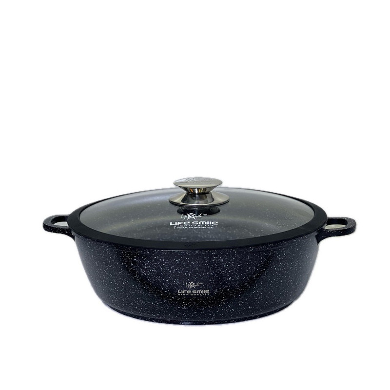 سرویس قابلمه و تابه گرانیتی 24 پارچه لایف اسمایل مدل LIFEP7S-24-BLACK