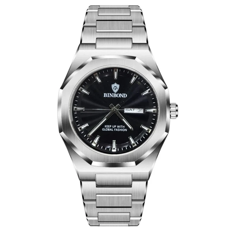 ساعت مچی عقربه‌ای کوارتز مردانه بین باند مدل کلاسیک کد 088