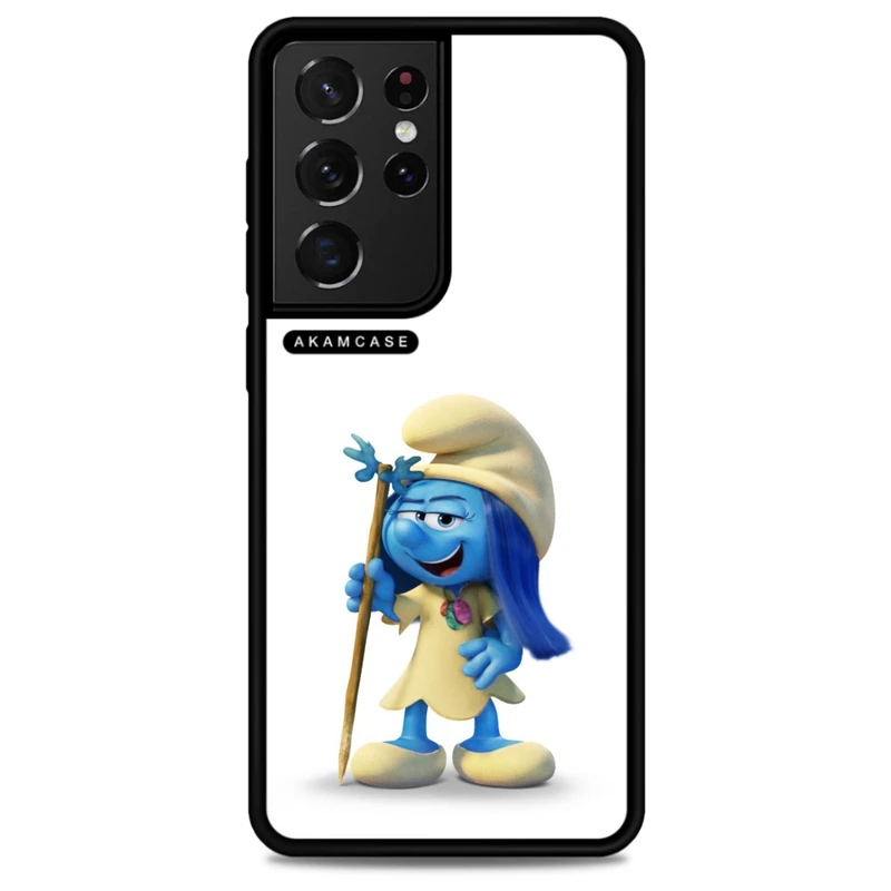 کاور آکام مدل AMC-WSGS21U-SMURFS-21 مناسب برای گوشی موبایل سامسونگ Galaxy S21 Ultra