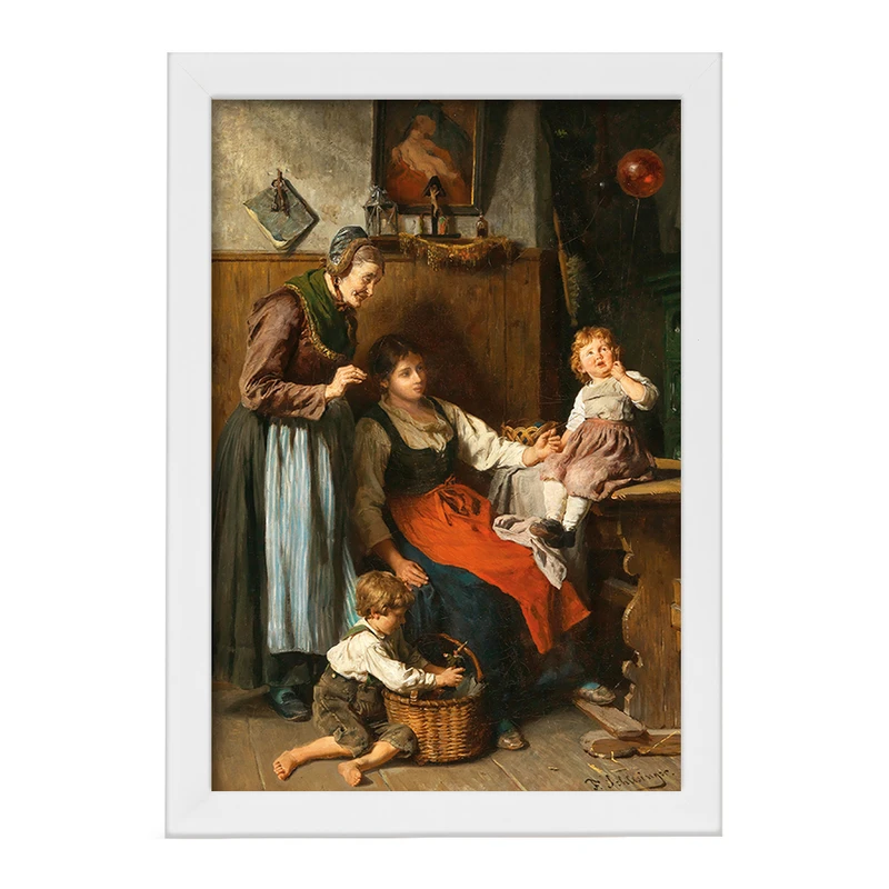 تابلو خندالو طرح نقاشی بالون قرمز اثر فلیکس شلزینگر کد F12305