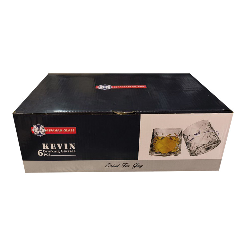 لیوان شیشه و بلور اصفهان مدل کوین چرخشی بسته 6 عددی لیوان شیشه و بلور اصفهان مدل کوین چرخشی بسته 6 عددی
