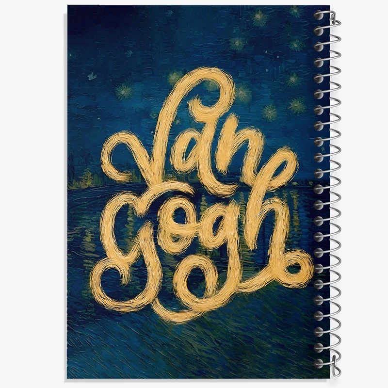 دفتر ژورنال نویسی 50 برگ خندالو مدل نقطه ای طرح ونسان ونگوگ کد N4174