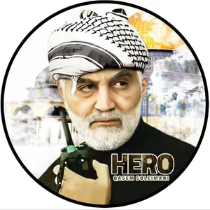 برچسب بدنه خودرو طرح سردار سلیمانی مدل HERO
