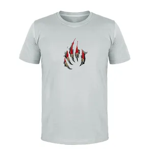 تی شرت آستین کوتاه مردانه مدل wolf کد L242 رنگ طوسی