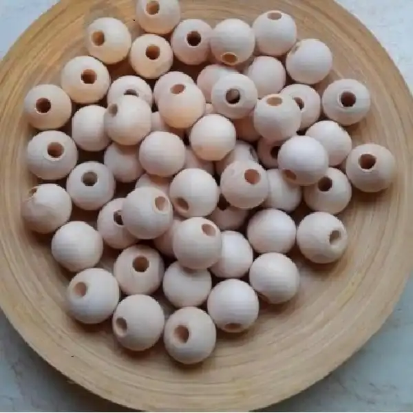 مهره دستبند مدل چوبی دایره ای کد 9 بسته 50 عددی