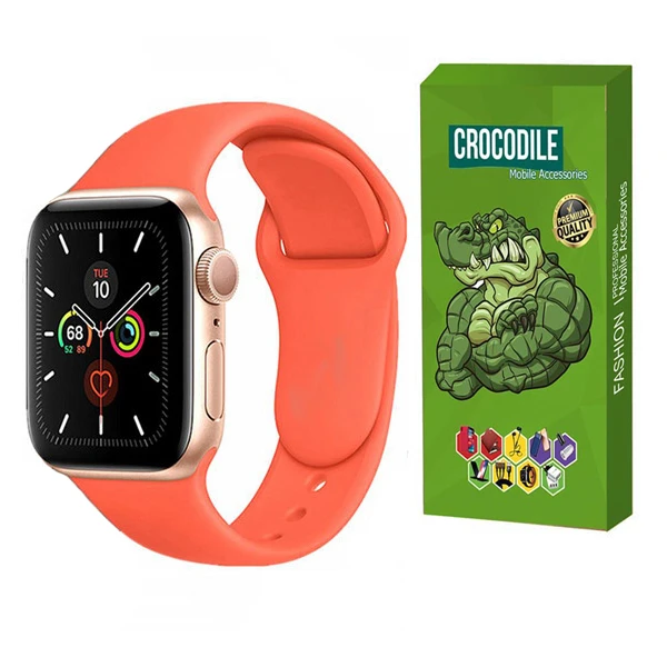 بند کروکودیل مدل Silicone مناسب برای اپل واچ سری 42 / 44 / 45 / 49 میلی متر