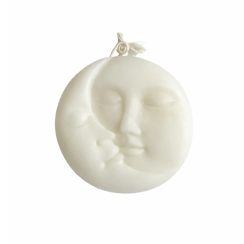 شمع دست‌ساز مدل ماه و خورشید 