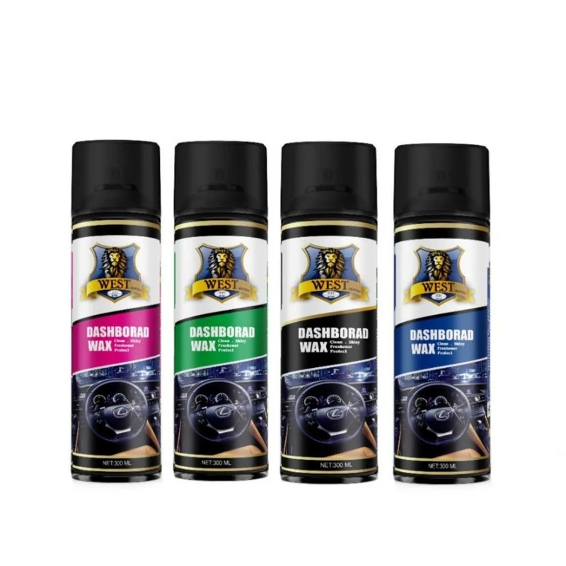 اسپری براق کننده و خوشبو کننده خودرو وست واش مدل pack04 حجم 300 میلی لیتر مجموعه 4 عددی