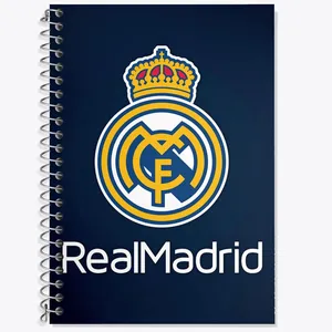 دفتر زبان 50 برگ خندالو مدل دو خط طرح باشگاه رئال مادرید Real Madrid کد 2070