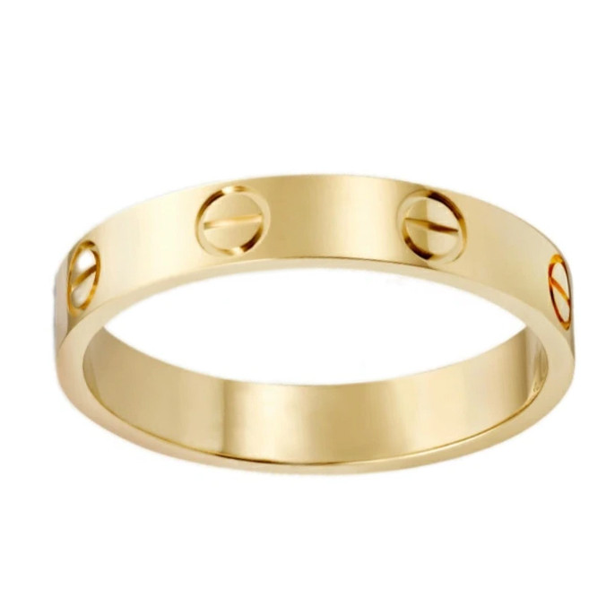 انگشتر طلا 18 عیار زنانه با طرح کارتیه دوست خوب مدل Dk417 سایز 51