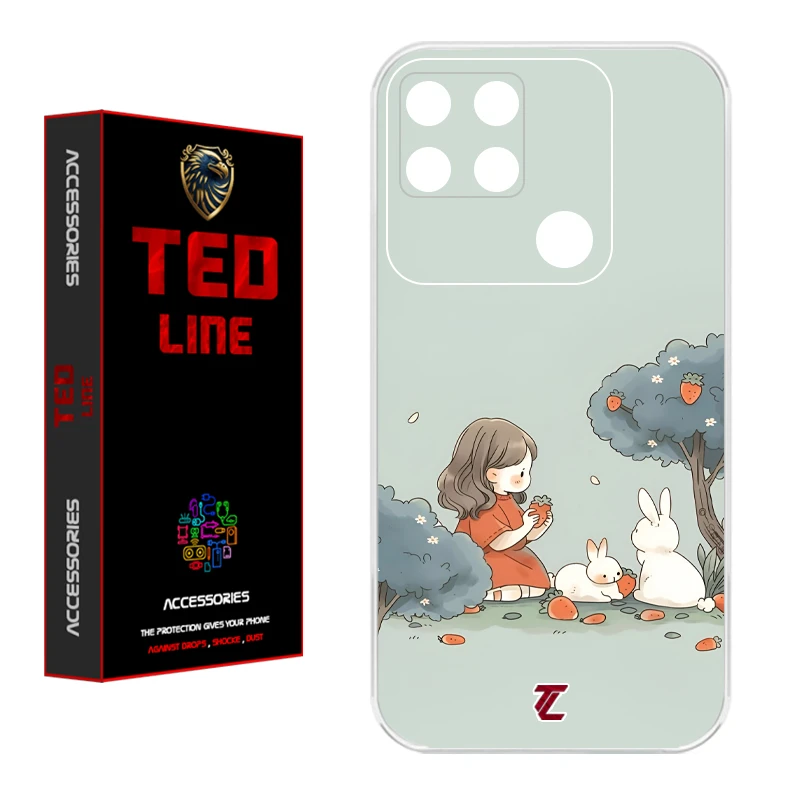 کاور تدلاین طرح دختر و خرگوش کد 1228 مناسب برای گوشی موبایل شیائومی Redmi 10A / 9C