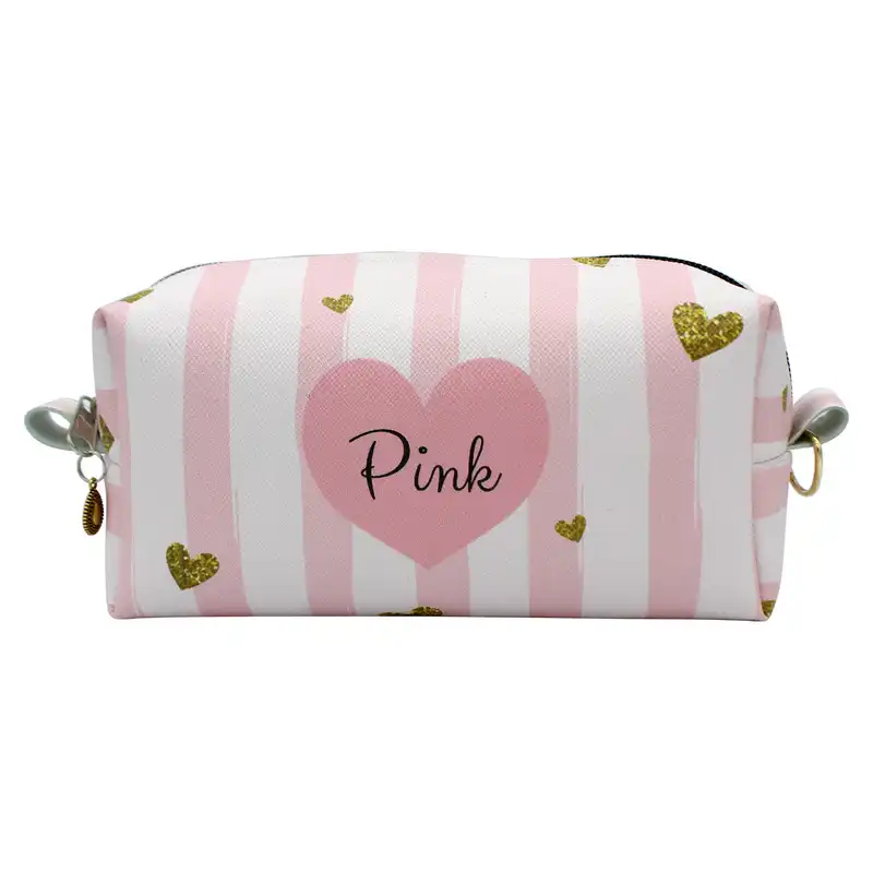 کیف لوازم آرایش زنانه مدل قلبی کد IDM 528 مجموعه 3 عددی