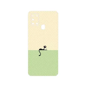 MAHOOT Minimal Internet Cat Icon Cover Sticker for Samsung Galaxy A21s