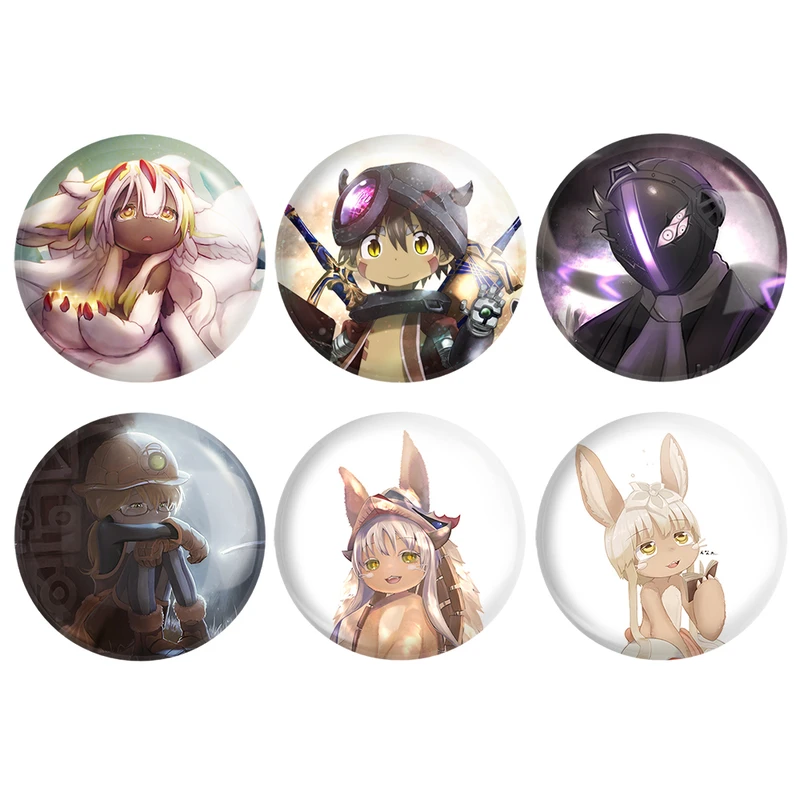 مگنت خندالو طرح انیمه ساخته شده در پرتگاه Made in Abyss کد 1344B مجموعه 6 عددی