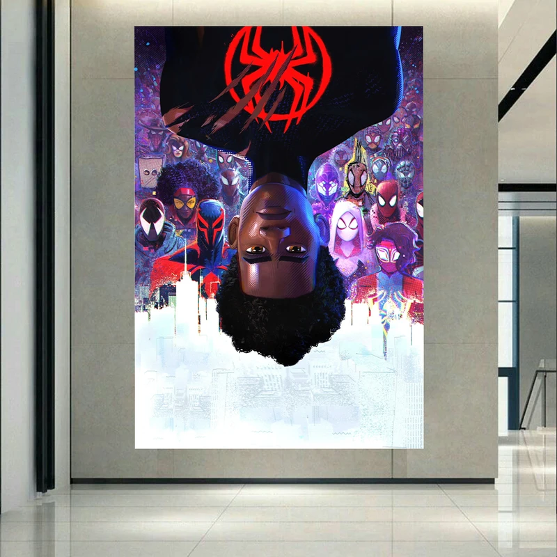 پوستر پارچه ای طرح مرد عنکبوتی مدل The Spider-Verse کد AR18200