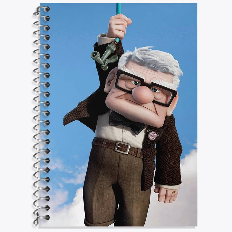 دفتر زبان 50 برگ خندالو مدل دو خط طرح آپ (Up) کد N2156