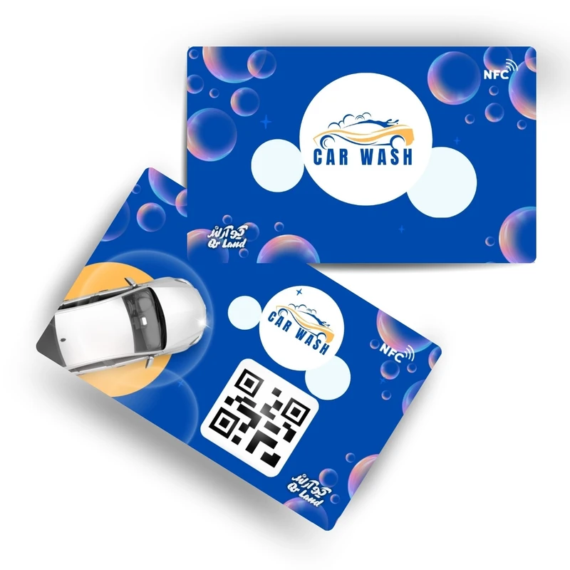 تگ کارتی NFC مدل کارت ویزیت دیجیتال طرح اتوشویی ماشین