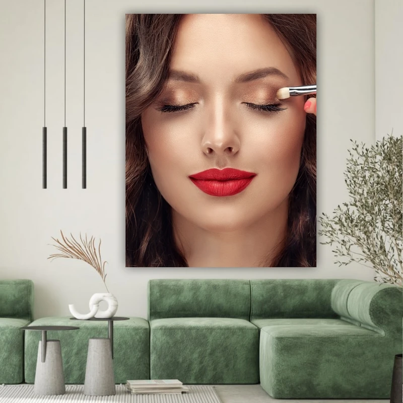 تابلو بوم طرح مخمل  زیبایی مدل آرایش کد PY323