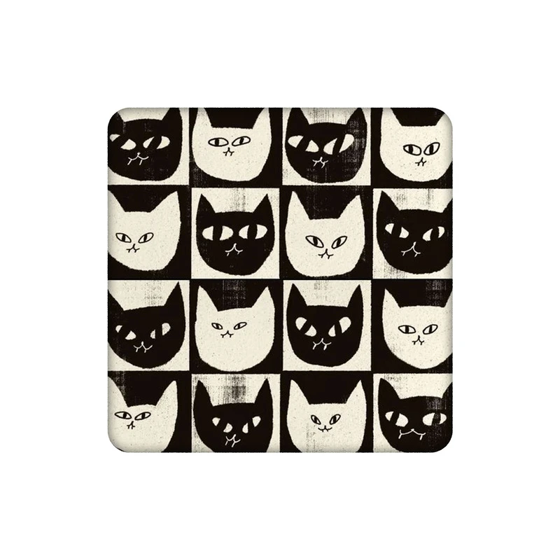 زیرلیوانی طرح پترن گربه گربه کد 7869611