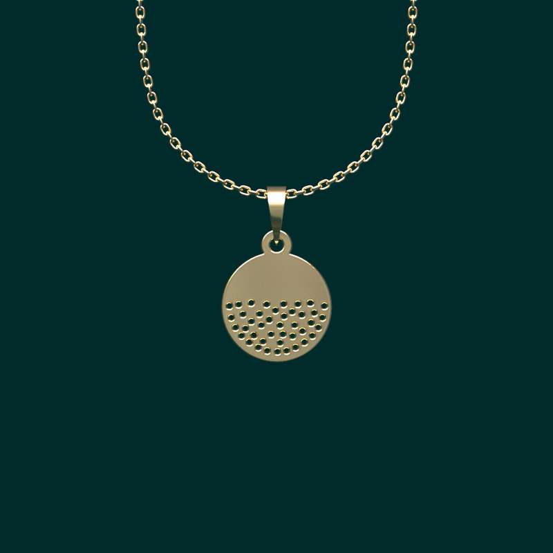 گردنبند طلا 18 عیار زنانه مدوپد مدل هندسی کد TT2-1-1113