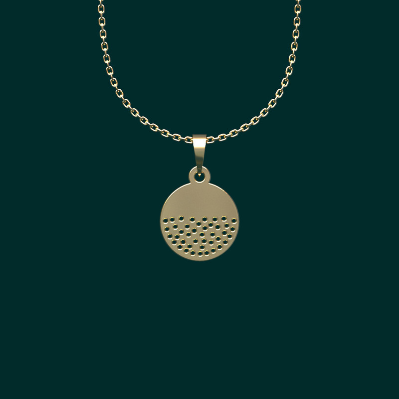 گردنبند طلا 18 عیار زنانه مدوپد مدل هندسی کد TT2-1-1113