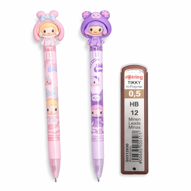 مداد نوکی 0.5 میلی متری مدل کیوت سیگال کد 8838 به همراه نوک بسته 3 عددی