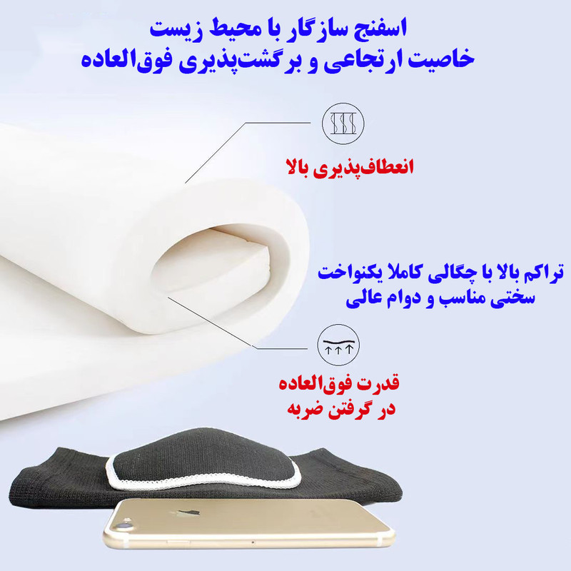 زانوبند مدل آنتی شوک اسفنجی بسته 2 عددی