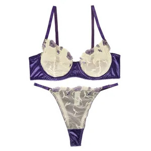 ست سوتین و شورت توری زنانه ژینا کد 1009