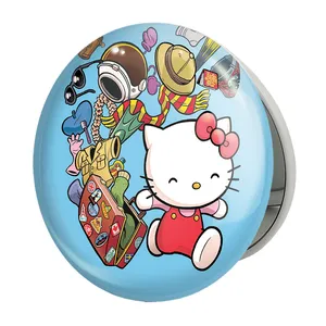 آینه جیبی خندالو طرح هلو کیتی مدل تاشو کد 24749 
