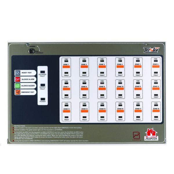 پنل اعلام حریق تسلا مدل TCP-2 پنل اعلام حریق تسلا مدل TCP-2