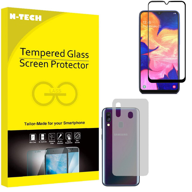  محافظ صفحه نمایش انتک مدل FUBKM-01 مناسب برای گوشی موبایل سامسونگ Galaxy A40 به همراه محافظ پشت گوشی 