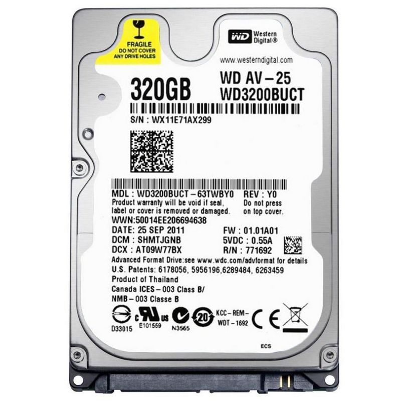 هارددیسک اینترنال وسترن دیجیتال مدل WD3200BUCT ظرفیت 320 گیگابایت