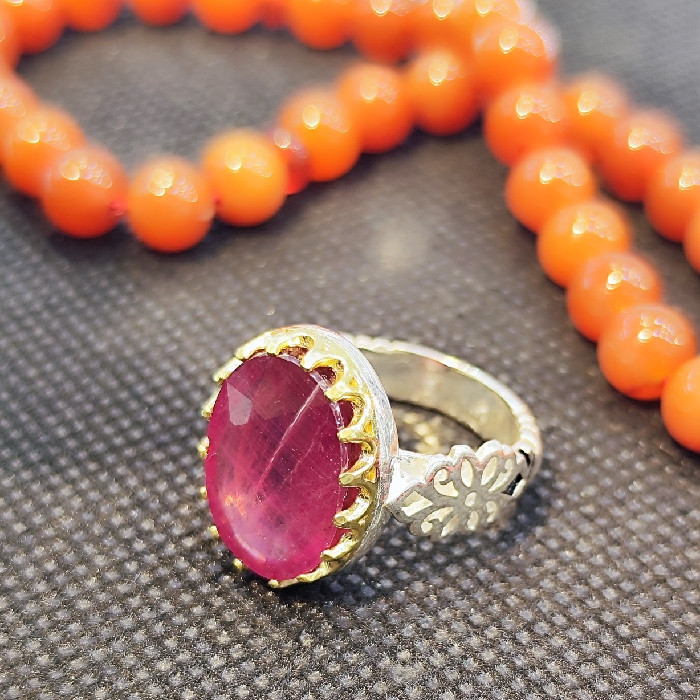 انگشتر نقره مردانه مدل یاقوت آفریقایی کد 358 انگشتر نقره مردانه مدل یاقوت آفریقایی کد 358