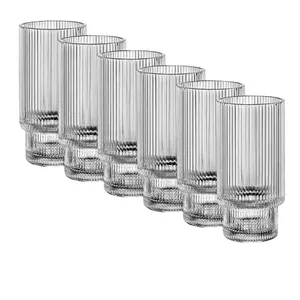 لیوان مدل اسموتی شیاردار مجموعه 6 عددی