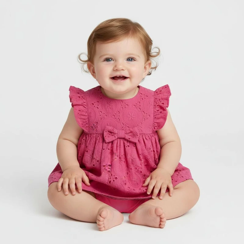 پیراهن دخترانه فیورلا مدل پریا 25015 به همراه شورت