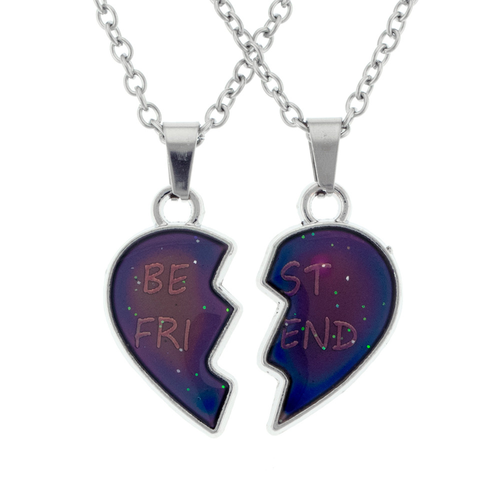 گردنبند برانت مدل جادویی تغییر رنگ بهترین دوست مجموعه 2 عددی