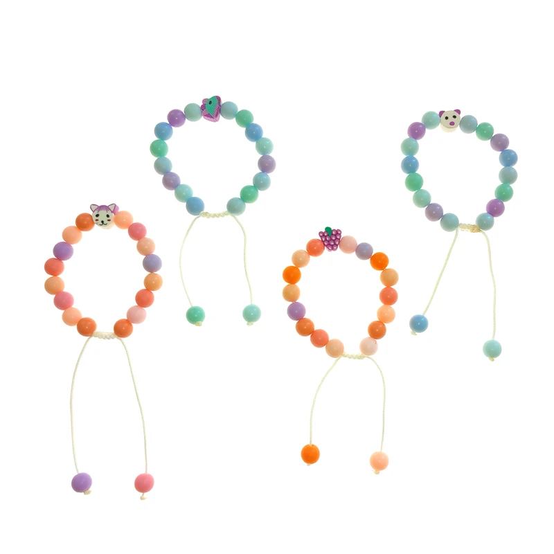 دستبند دخترانه لیمونار گالری مدل پیشی و یونیکورن مجموعه چهار عددی