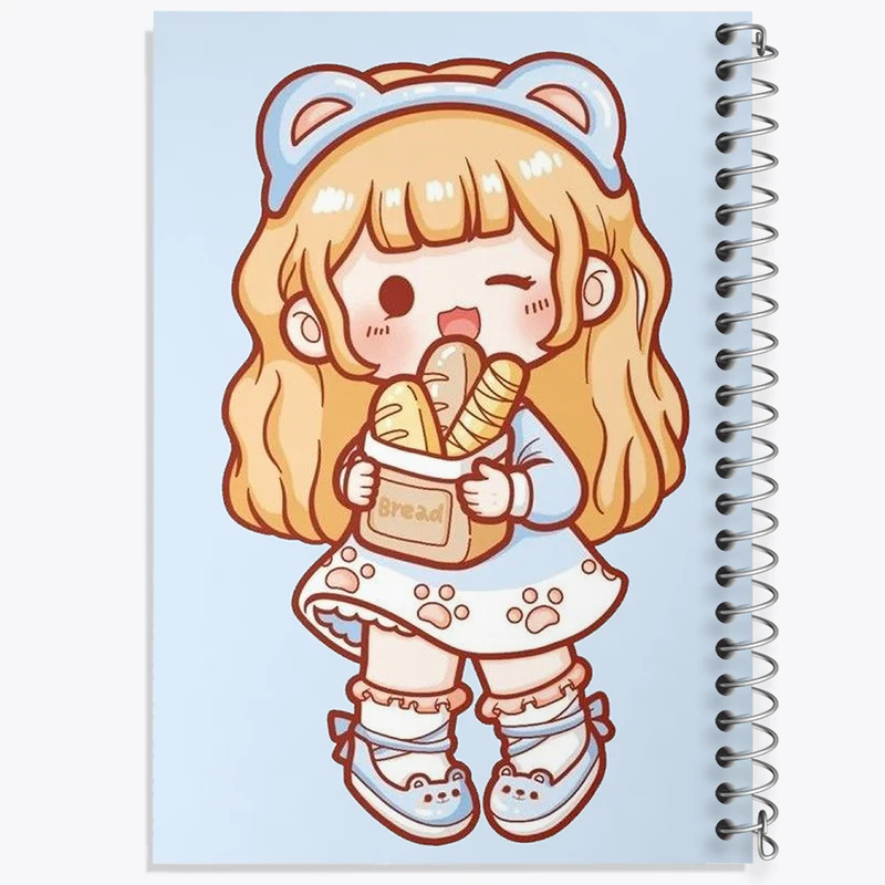 دفتر ژورنال نویسی 50 برگ خندالو مدل نقطه ای طرح دخترانه کیوت کد N1817