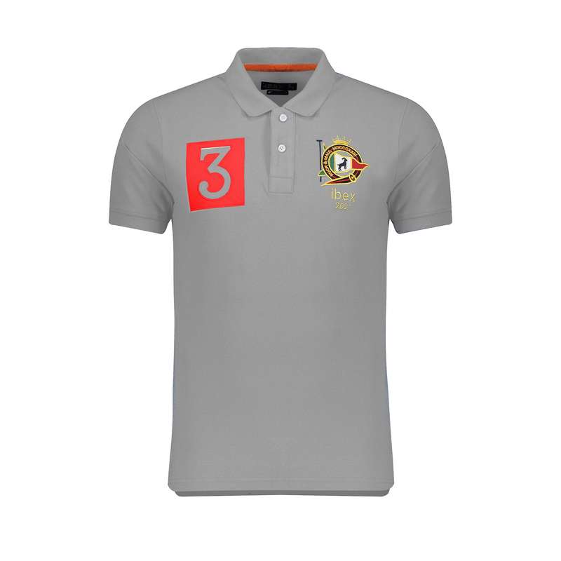 پولوشرت آستین کوتاه مردانه آیبکس مدل 97112 casual رنگ طوسی