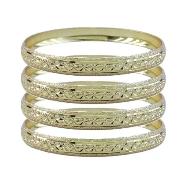 النگو زنانه مدل طلا روس VGDL021-2 بسته 4 عددی