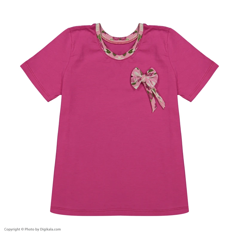 عکس شماره 3 : ست تی شرت و شلوار دخترانه مدل pnk bow