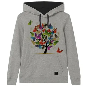 هودی دخترانه 27 مدل درخت کد B10 رنگ طوسی 