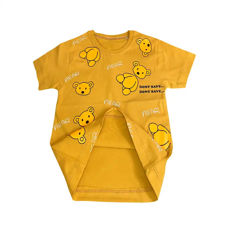 تی شرت آستین کوتاه بچگانه مدل عروسک خرسی کد 03