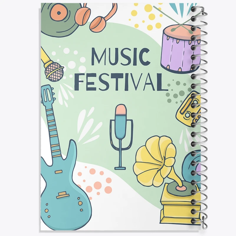 دفتر مشق 100 برگ خندالو طرح موسیقی کد F2290