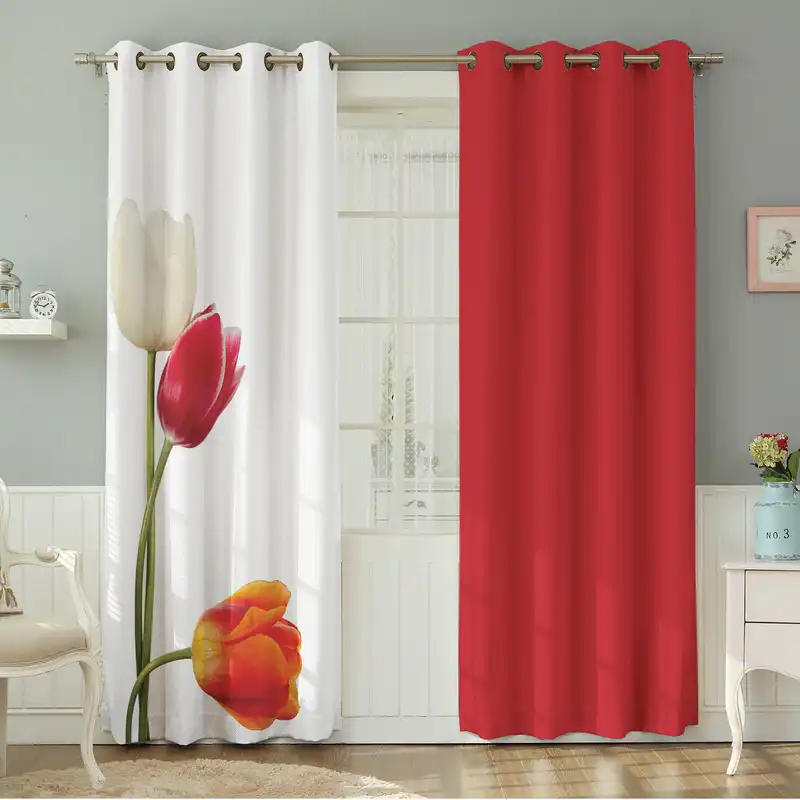 پرده نیروانا طرح گل مدل مخمل کد 8639 سایز 140×280 سانتی متر