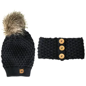 ست کلاه و شال گردن بافتنی بچگانه مدل A300