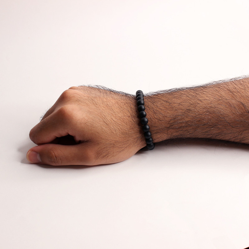 دستبند گلسو مدل اونیکس مات مجموعه 2 عددی