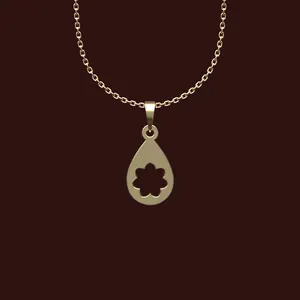 گردنبند طلا 18 عیار زنانه مدوپد مدل گل کد X2-1-1158