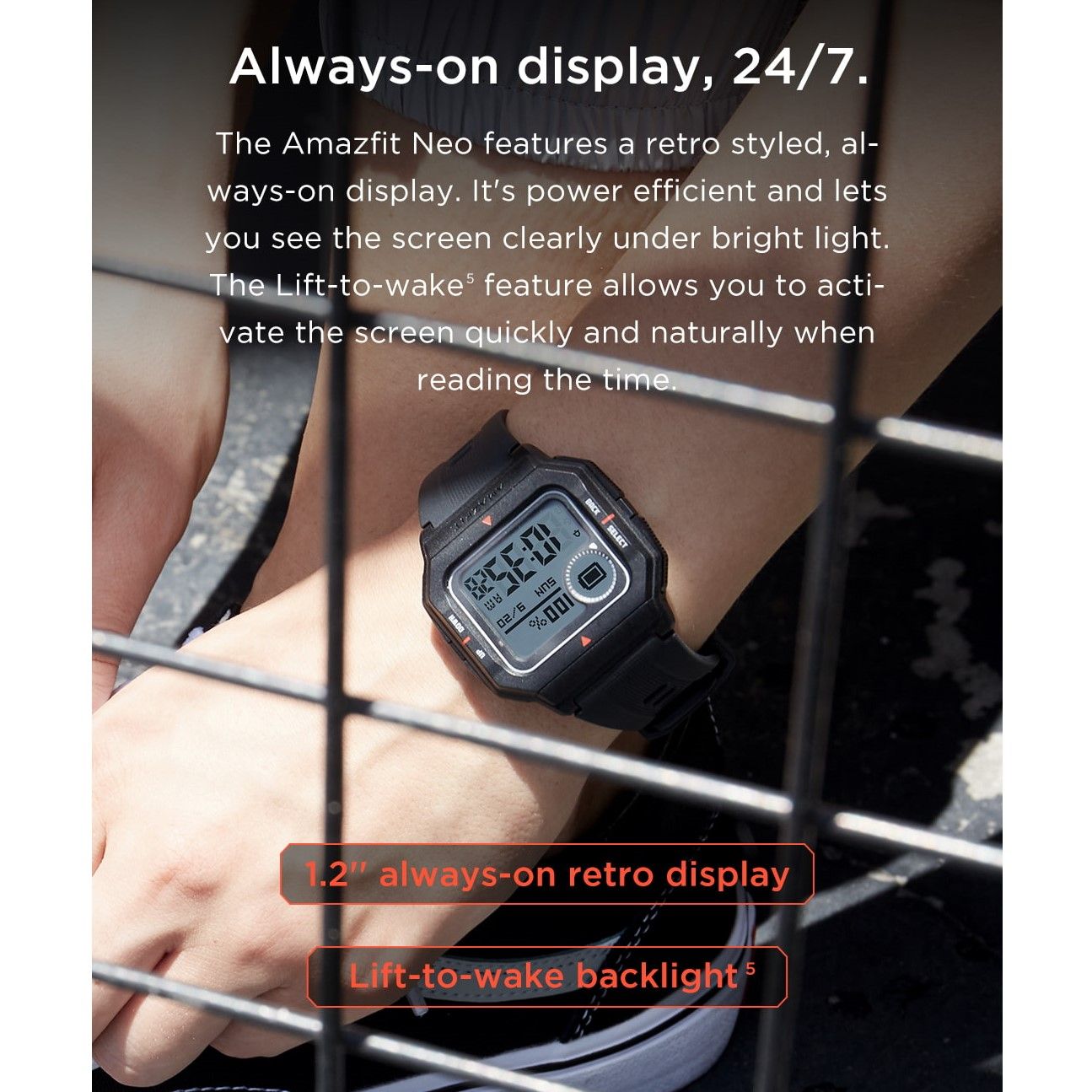 ساعت هوشمند امیزفیت مدل Neo بند سیلیکونی -  - 18