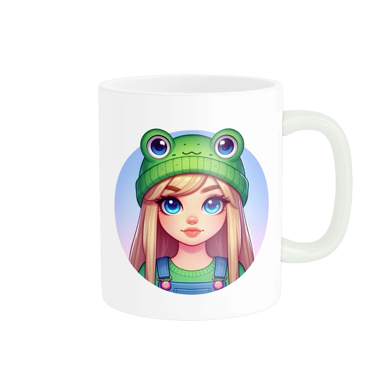 ماگ پاد آفرین مدل سرامیکی طرح دختر کیوت و ناز کد p9450